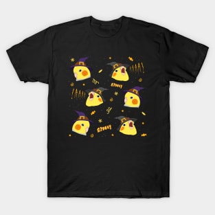 witch cockatiel doodle pattern T-Shirt